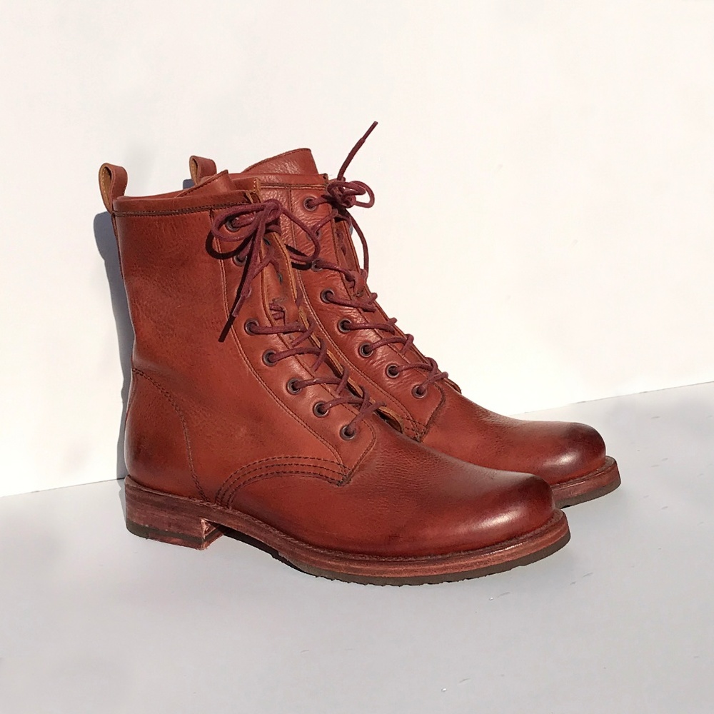 Red Frye Lace Up NWOT Boot